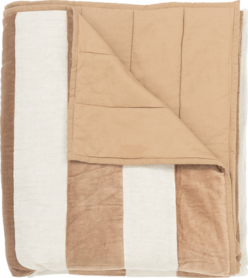 toffee Striped Bedspread 220x240cm